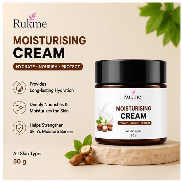 Rukme Moisturising Cream, 50g for Women & Men