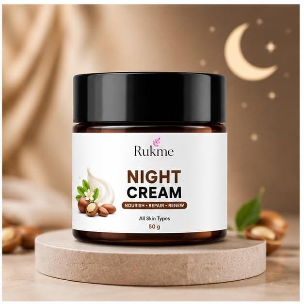 Rukme Night Cream, 50g for Women & Men