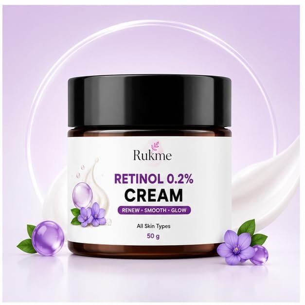 Rukme Retinol 0.2% Cream, 50g for Women & Men