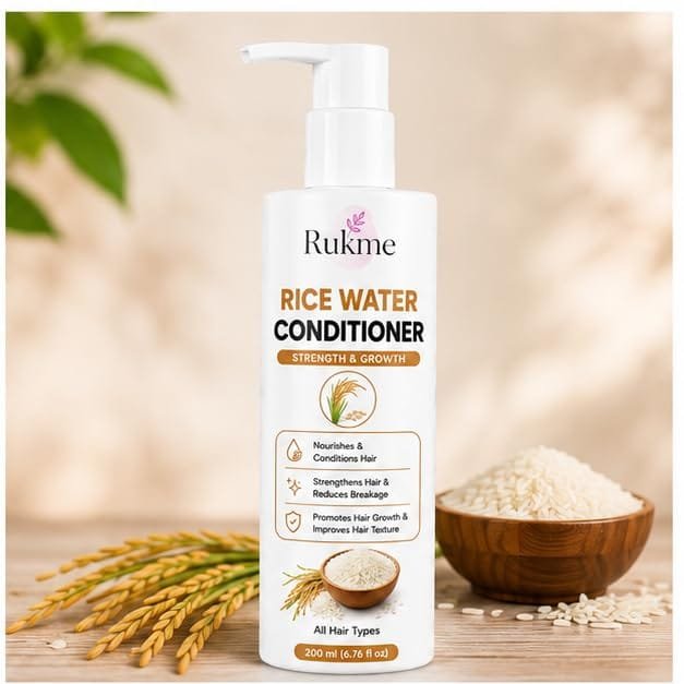 Rukme Rice Water Hair Conditioner for Women & Men, 200ml