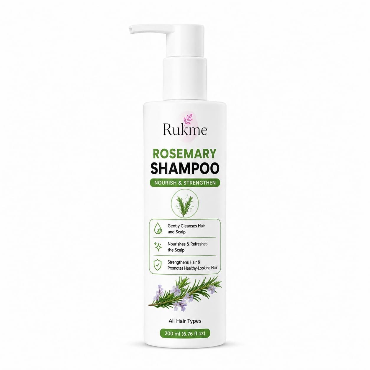 Rukme Rosemary Shampoo for Women & Men, 200ml