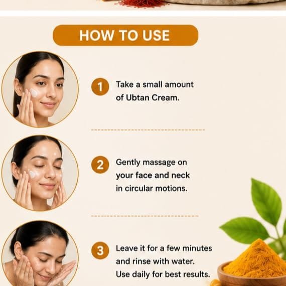 Rukme Ubtan Cream, 50g for Women & Men